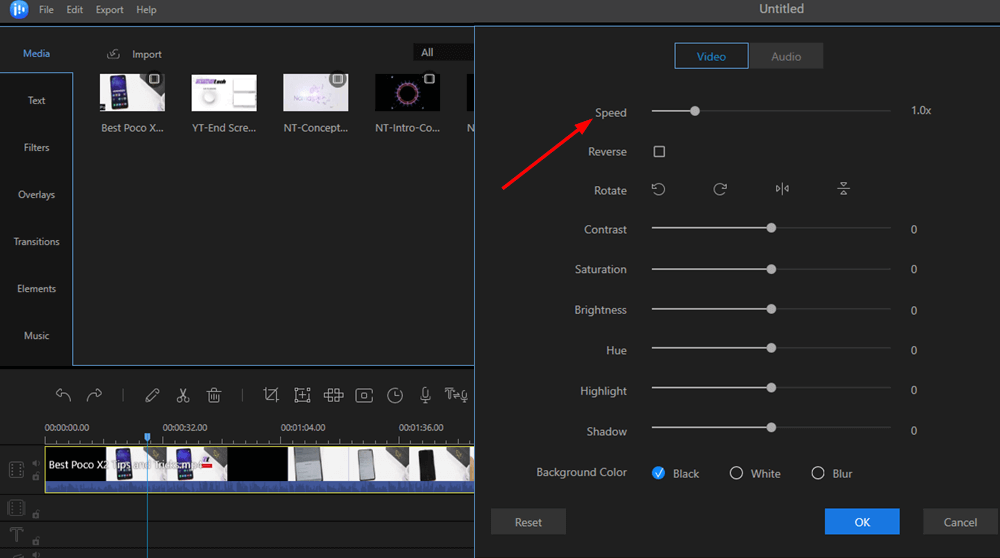 برنامج EaseUS Video Editor أفضل برامج تسريع الفيديو للكمبيوتر