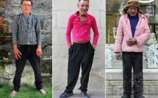 بالصور... مشرّد يتحول لنجم أزياء على الإنترنت في أوكرانيا