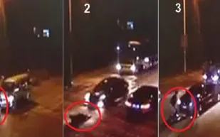 فيديو : ينجو بأعجوبة بعد أن صدمته 3 سيارات تباعاً