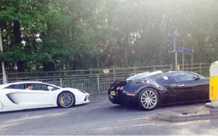 سباق انتحاري تكسبه لامبورغيني امام بوغاتي