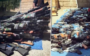 بالصور 1200 سلاح ناري في منزل رجل ميت في لوس أنجليس