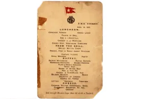 قائمة طعام "تايتانيك"... في المزاد العلني 