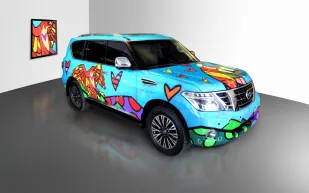 نيسان باترول لوحة تلهم الفنان روميرو بريتو