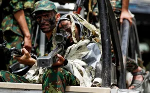 فيديو جوي| استدراج قوات التحالف لمليشيات الحوثي للكمين