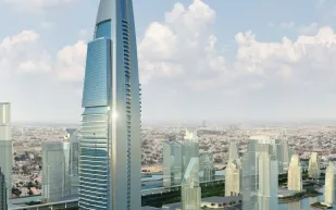 فيديو| غرق برج داماك جدة من قوة امطار