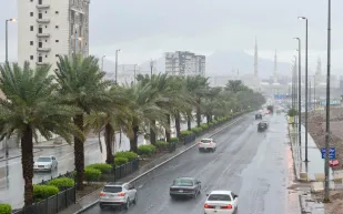 شاهد| لقطات ساحرة لأمطار السعودية