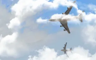 شاهد| أحس بالملل فقام بتصوير ظل الطائرة المنعكس على الارض 