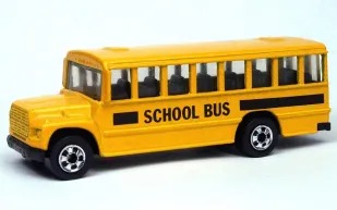 شاهد| حادث مروع بين شاحنة وباص مدرسة