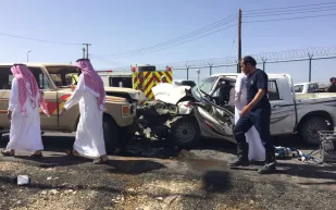 ما هي عقوبة التجمهر حول الحوادث المرورية في السعودية؟