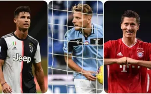 ليفاندوفسكي يتفوق على رونالدو.. أفضل هدافي الدوريات الخمسة الكبرى