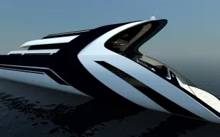 شاهد| يخت فاخر مستوحى من الحيتان القاتلة