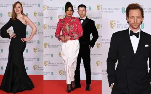 لقطات من أزياء المشاهير في حفل توزيع جوائز -BAFTA (صور)