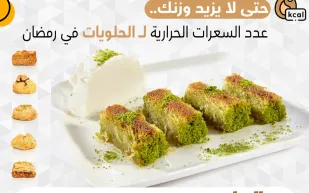 تعرف على عدد السعرات الحرارية للحلويات الرمضانية