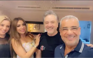 شاهد مروان خوري وخطيبته في أول ظهور رسمي.. وهكذا علق المشاهير