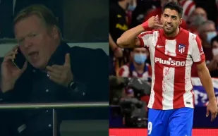 بعد هزيمة برشلونة القاسية.. هذا سر مكالمة سواريز الهاتفية إلى كومان