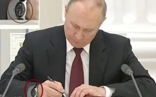 ساعة بوتين تكشف خداعه لقادة الغرب في غزو أوكرانيا