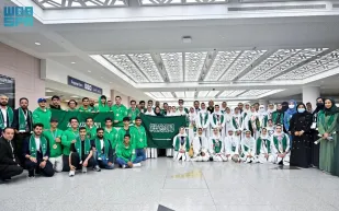 وصول أبطال المنتخب السعودي للعلوم والهندسة بعد حصد 27 جائزة في "آيسف 2024"