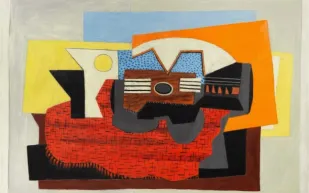 بيع لوحة "جيتار على شريط أحمر" بـ10 ملايين جنيه إسترلينى في مزاد