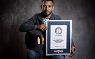 محترف الدراجات النارية  محمد إبراهيم إسكتش: شغفي بالتحدي دفعني لهذه الرياضة دخلت "غينيس" وأثبت أن هوايتي تستحق