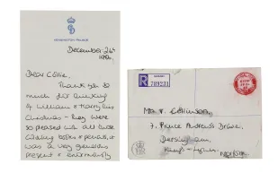 عرض مجموعة من رسائل الأميرة ديانا للبيع في مزاد