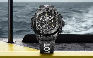 بإصدار محدود يضم 100 قطعة.. Hublot تصدر ساعتها الأحدث لخوض المحيطات Big‭ ‬Bang‭ ‬Unico‭ ‬Sailing‭ ‬Team