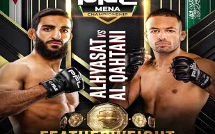 "القحطاني" يواجه الأردني "الحياصات" في نهائي "الفنون القتالية المختلطة لوزن الريشة"