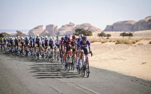  البلجيكي "ميرليه" يتصدر المرحلة الأولي من "طواف العُلا 2025"