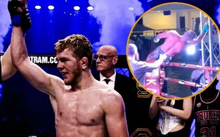 لحظة مرعبة: ملاكم يتعرض لصعقة كهربائية عقب فوزه ببطولة! (فيديو)