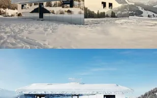 منزل "Mirage" في جبال الألب.. معمار يختفي أمام عينيك