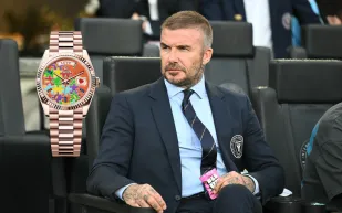 ساعة "Puzzle" النادرة من Rolex تزين معصم ديفيد بيكهام في مناسبة عائلية