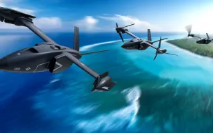 Bell Textron تكشف عن طائرة ثورية بمراوح قابلة للطي ومحركات نفاثة (فيديو) 