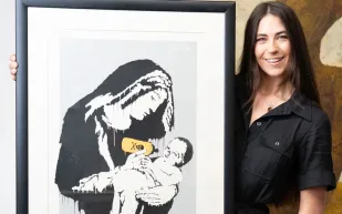 بعد 20 عامًا من الجدل.. "مريم السامة" لبانكسي تُطرح للبيع في مزاد يورك