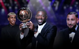إطلالات كلاسيكية لنجوم كرة القدم في حفل الكرة الذهبية