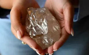 منجم كاروي يهدي العالم ألماسة استثنائية بوزن 2488 قيراطًا (فيديو)