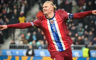 هالاند يقود النرويج لصدارة المجموعة بتسجيل 5 أهداف في مباراة واحدة