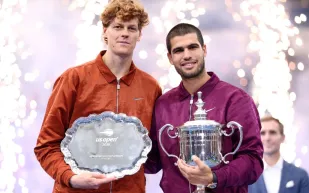 ألكاراز وسينر يتألقان في نهائي أمريكا بساعات رولكس الفاخرة