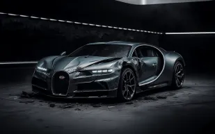 حادث صادم.. بوغاتي شيرون بـ4 ملايين دولار تتحول إلى خردة