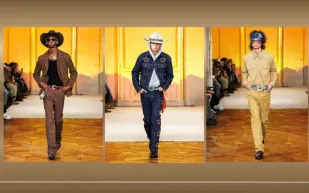 بوست مالون يطلق علامته التجارية في عرض أزياء فاخر بباريس (صور)