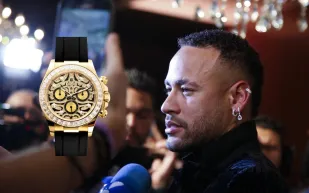 نيمار يرتدي ساعة رولكس دايتونا Eye of the Tiger