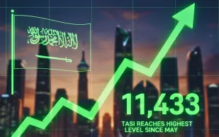 سوق الأسهم السعودي يغلق على مكاسب قوية ويصل لأعلى مستوياته منذ مايو