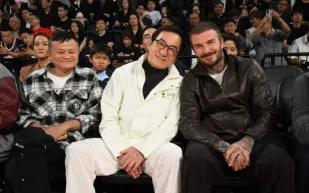 ظهور لافت لديفيد بيكهام في ماكاو برفقة جاكي شان