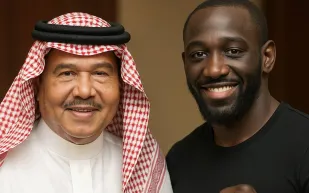 موسم الرياض يكتب التاريخ: محمد عبده يلتقي بطل الملاكمة كروفورد (فيديو)