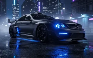 تصميم خارق ومحرك بقوة 600 حصان.. تحويل مرسيدس CL55 AMG إلى سيارة باتمان خارقة
