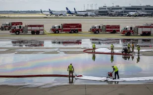 عامل في مطار دالاس يتسبب في تسريب وقود طائرات هائل