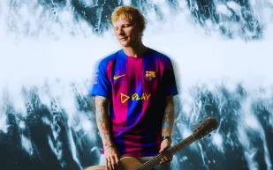 قميص برشلونة الجديد في كلاسيكو الأرض يحمل بصمة إد شيران (فيديو)