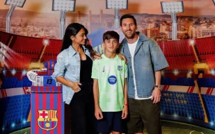 تياغو ميسي يحتفل على طريقة والده... برشلونة حاضر في كل التفاصيل!