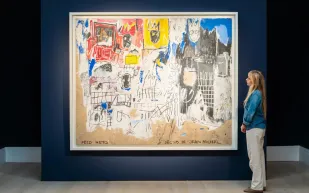 لوحة باسكيات تُسجّل رقمًا قياسيًا في أول مزاد لها