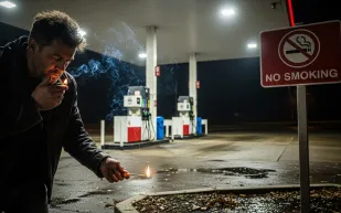  عامل ينقذ محطة وقود برازيلية من كارثة محققة (فيديو)