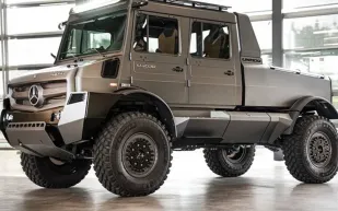 مرسيدس تقتحم عالم الشاحنات وتكشف عن يونيموج الفاخرة الجديدة (فيديو)