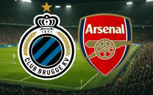 صراع قوي متوقع بين أرسنال وكلوب بروج في الجولة السادسة من دوري الأبطال 
